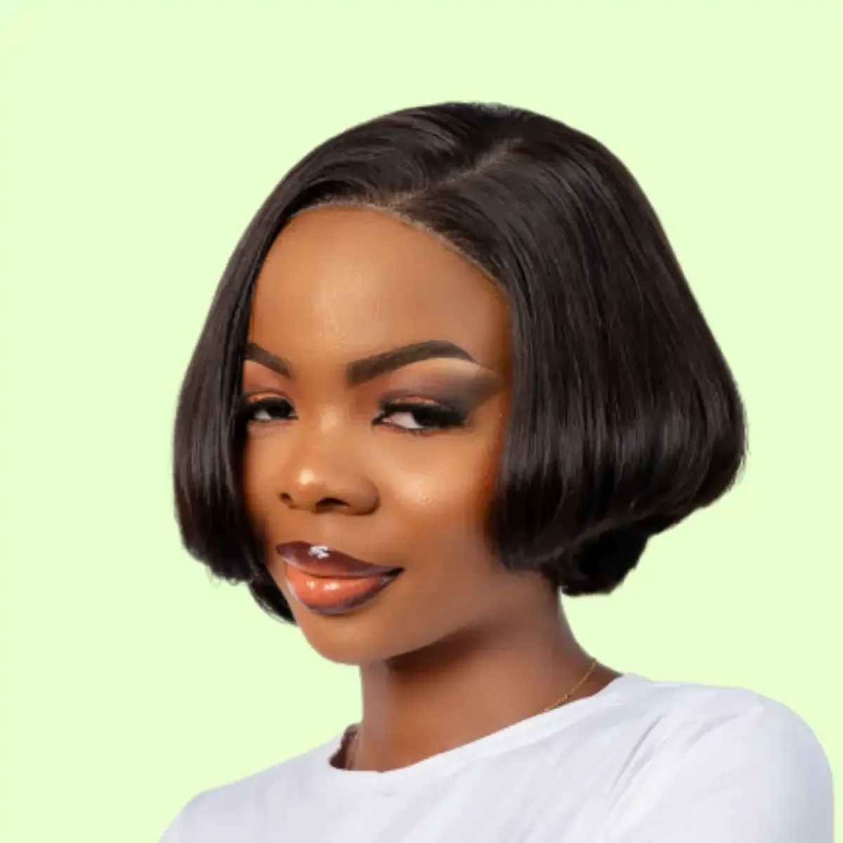 8-inch Vietnamese TIWA'S Bob Wig | 6X6 Closure | 200g | Natural Black